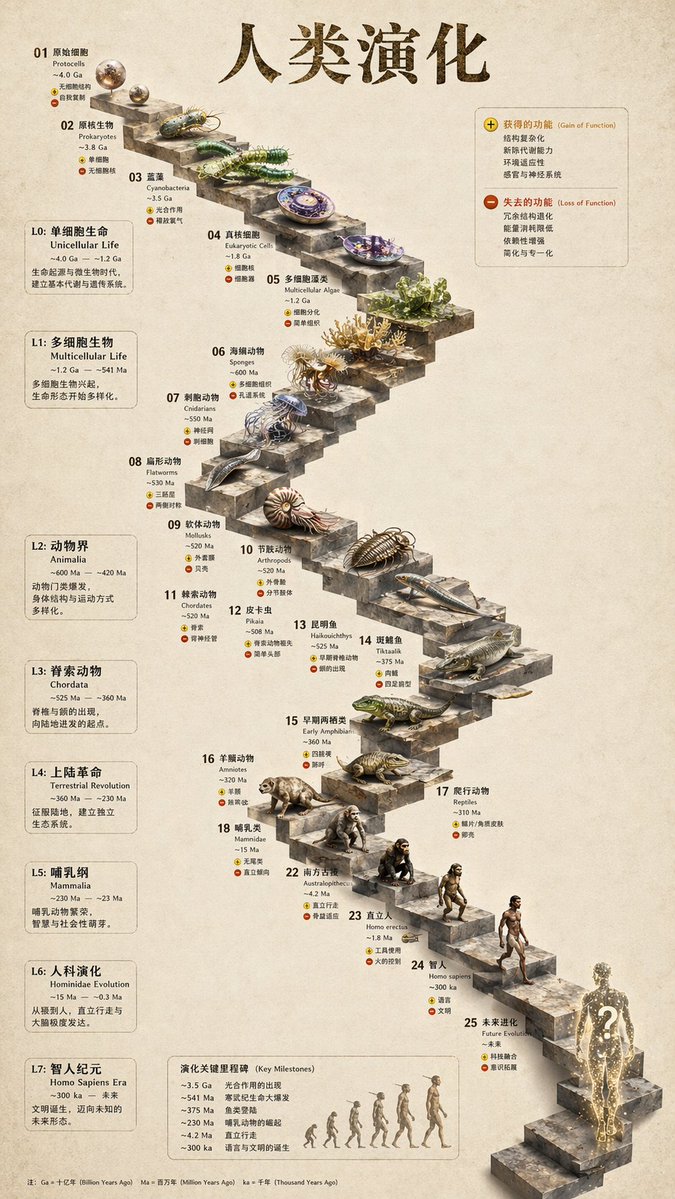 3D 石阶演化信息图 / 3D Stone Staircase Evolution Infographic，人像与摄影，人像、角色、排版，案例输出图 1