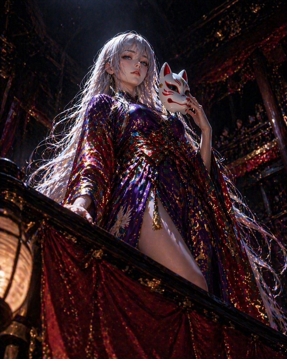 日本女忍者（Kunoichi）角色提示词 / Japanese Kunoichi Character Prompt，角色设计，角色、城市视觉、角色设计，案例输出图 1