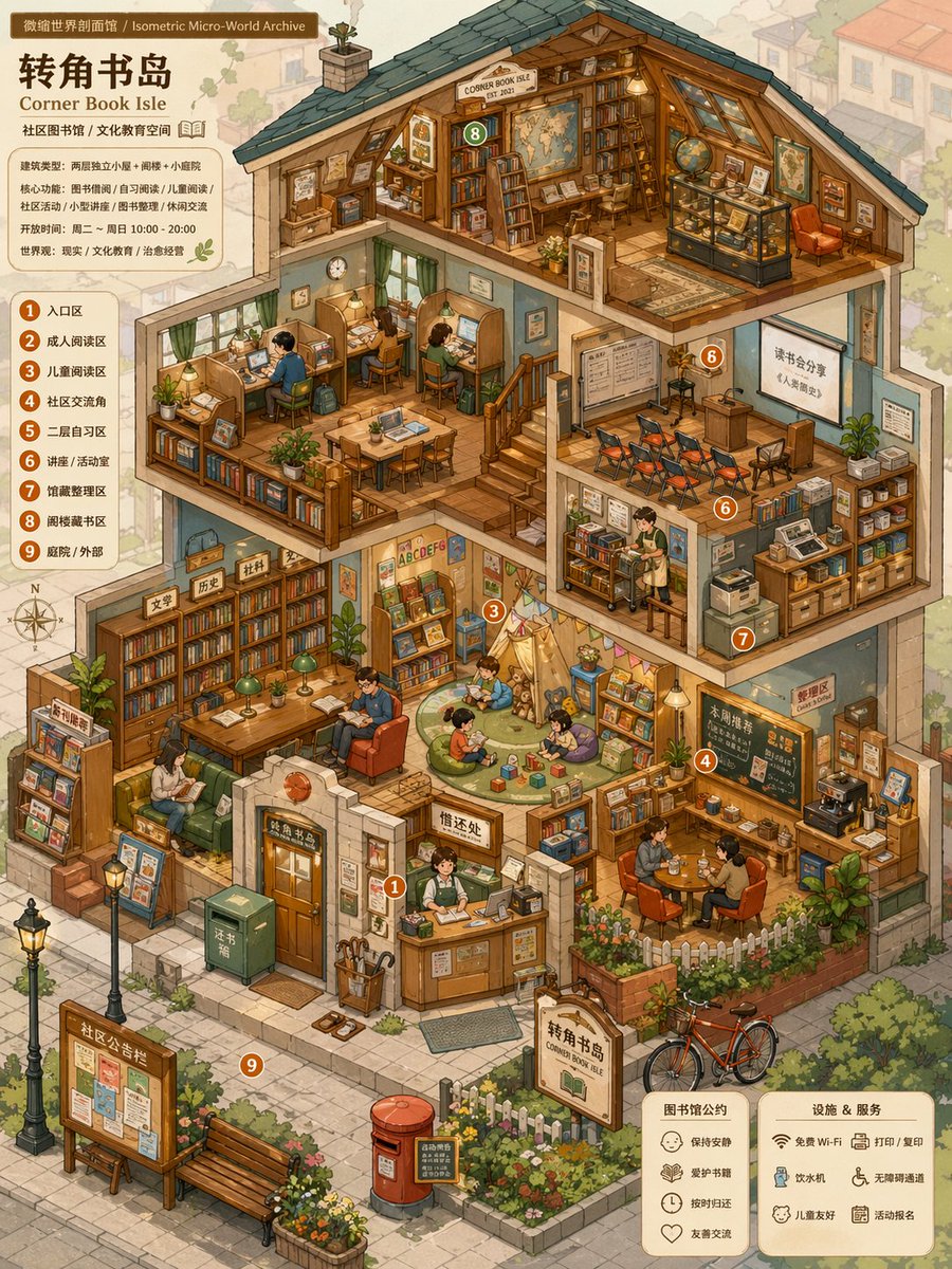 等轴测微观世界剖面档案 / Isometric Micro-World Cross-Section Archive，角色设计，海报、插画、角色，案例输出图 3