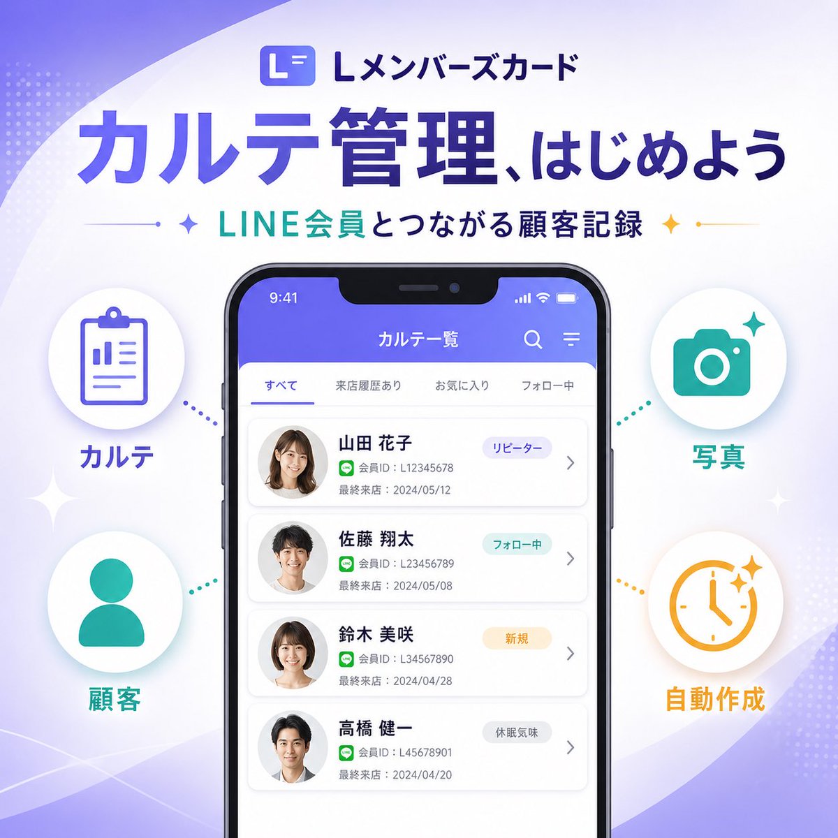 日本 SaaS 功能宣传横幅 / Japanese SaaS Feature Banner，UI 与社交媒体截图，人像、UI、截图，案例输出图 1