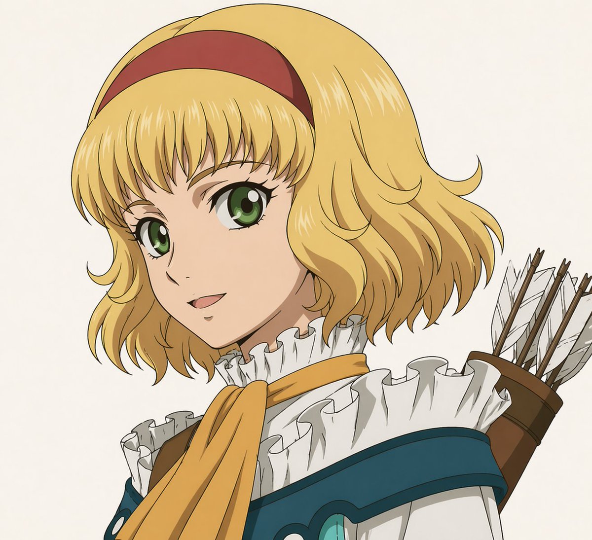 动漫弓箭手肖像（面部遮挡） / Anime Archer Portrait with Censored Face，角色设计，人像、插画、角色，案例输出图 1