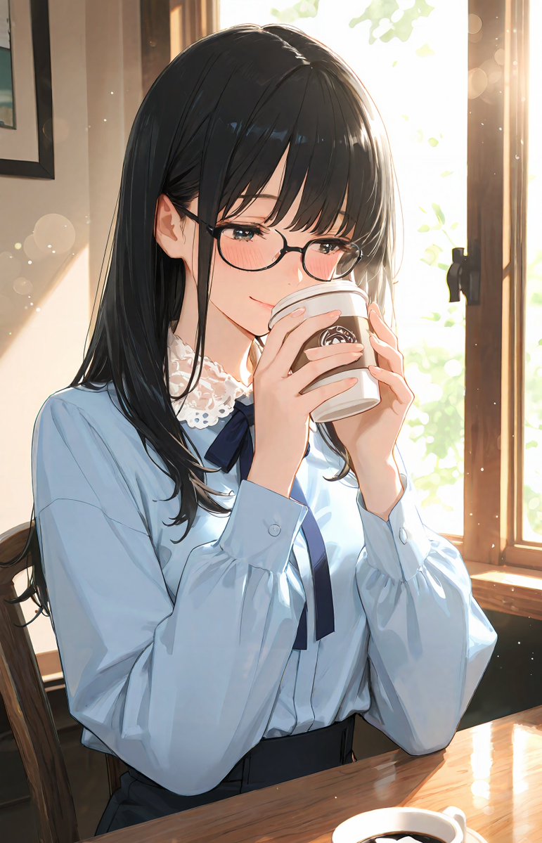 戴眼镜的温柔女性肖像 / Portrait of a Gentle Woman with Glasses，角色设计，人像、角色、角色设计，案例输出图 3