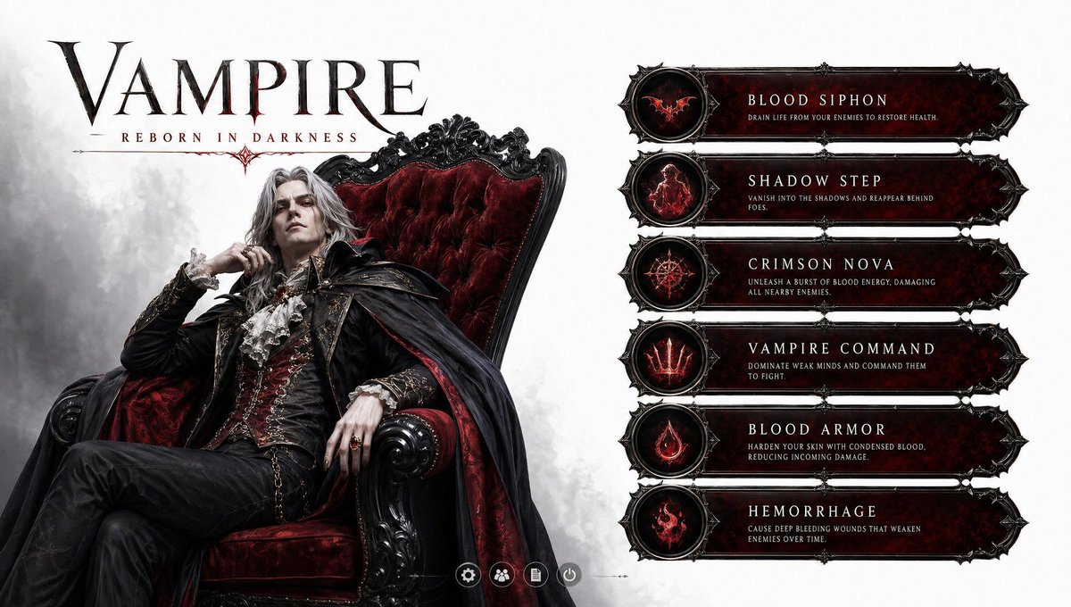 3D 吸血鬼游戏角色 / 3D Vampire Gaming Character，角色设计，人像、角色、角色设计，案例输出图 1