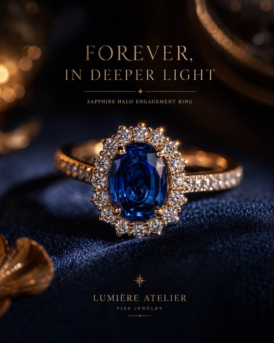 奢华珠宝广告 / Luxury Jewelry Advertisement，海报与插画，时尚、海报、插画，案例输出图 2