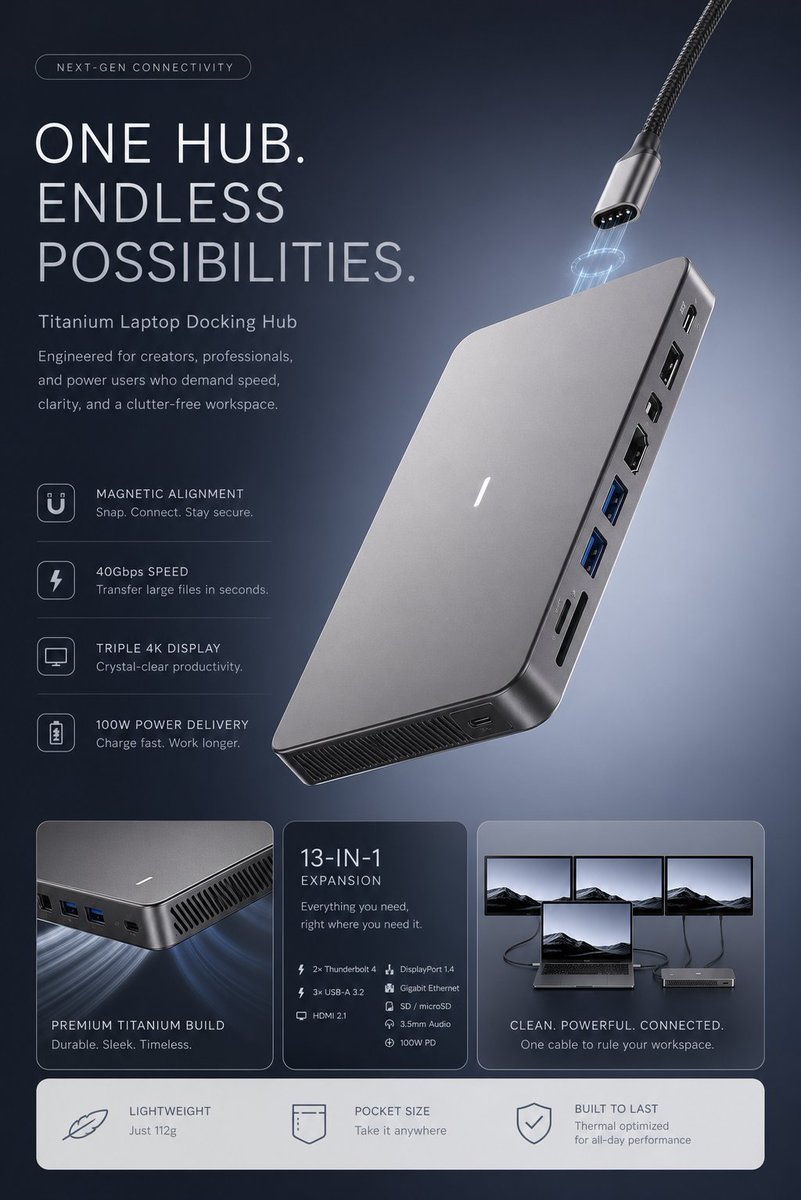 极简科技配件广告 / Minimalist Tech Accessory Advertisement，海报与插画，海报、插画、极简，案例输出图 2