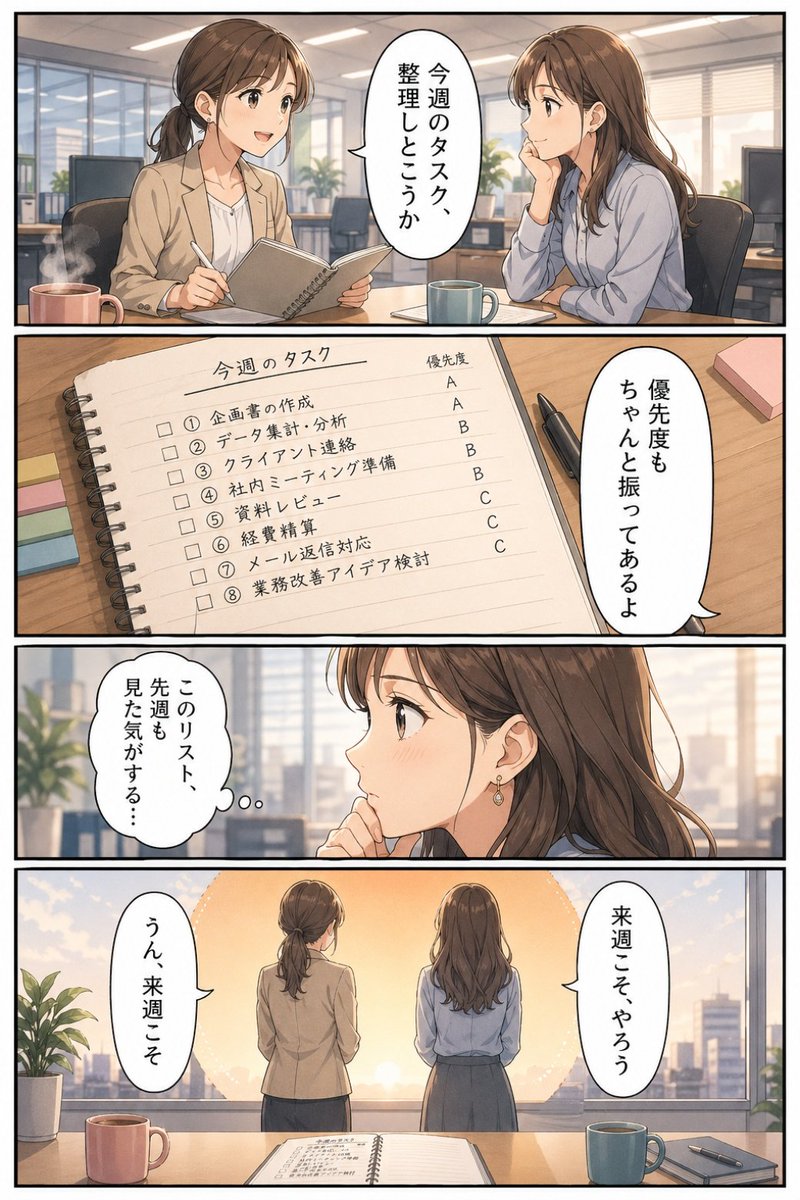 商务办公漫画任务短篇 / Business Office Manga Task Comic，角色设计，电影感、插画、角色，案例输出图 1