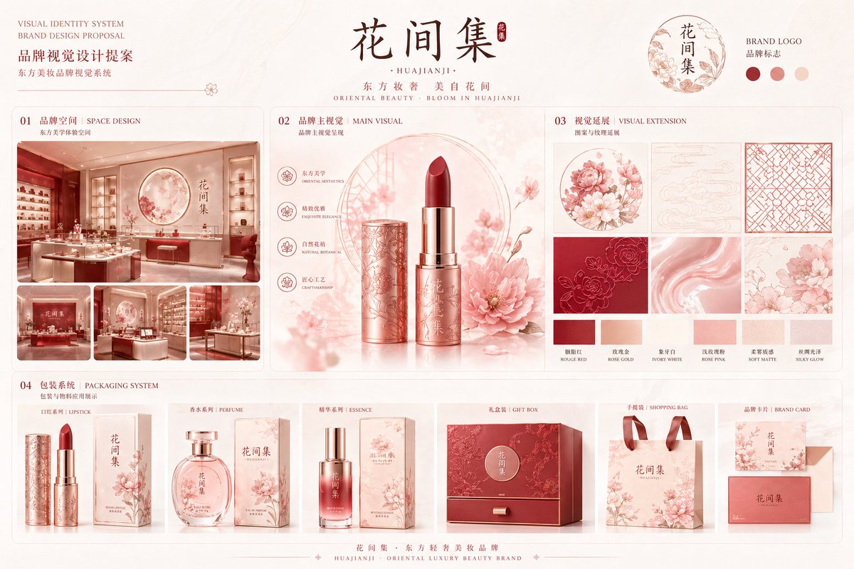 Dessert Brand Visual Identity Proposal Board，角色设计，插画、角色、排版，案例输出图 3