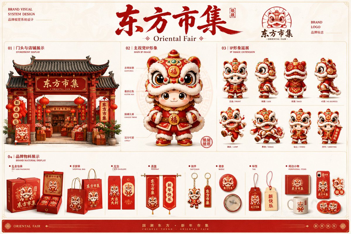 Dessert Brand Visual Identity Proposal Board，角色设计，插画、角色、排版，案例输出图 2