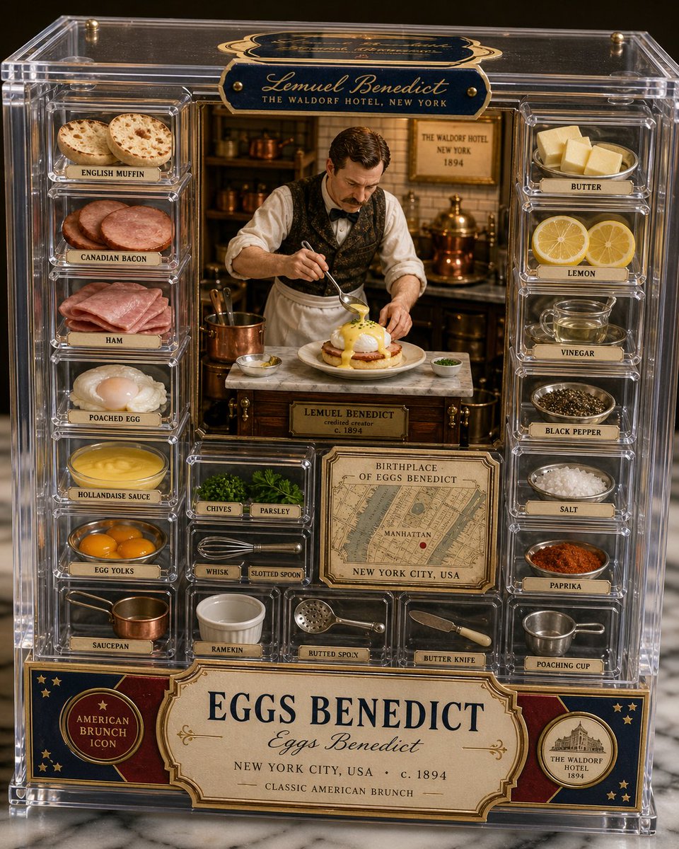 Luxury Eggs Benedict Diorama Box，人像与摄影，人像、截图、城市视觉，案例输出图 1
