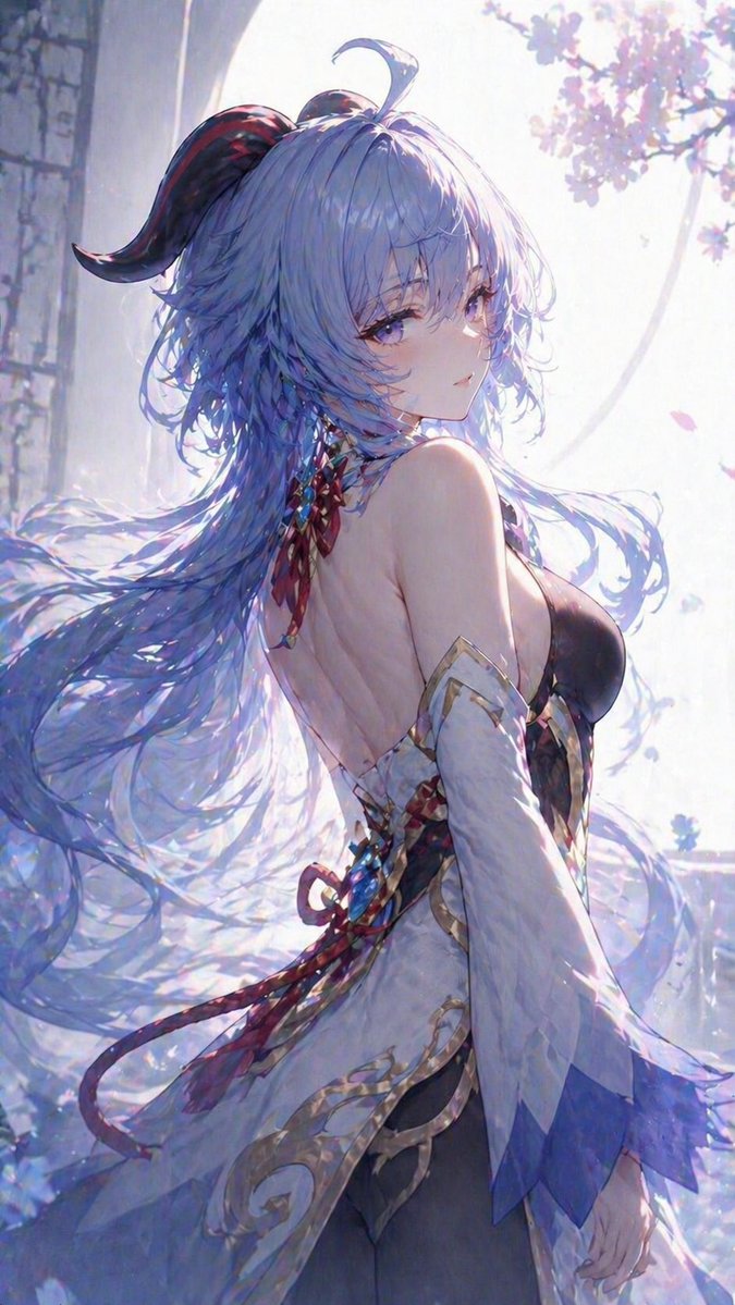 Ethereal Blue-Haired Fantasy Portrait，角色设计，人像、插画、角色，案例输出图 1
