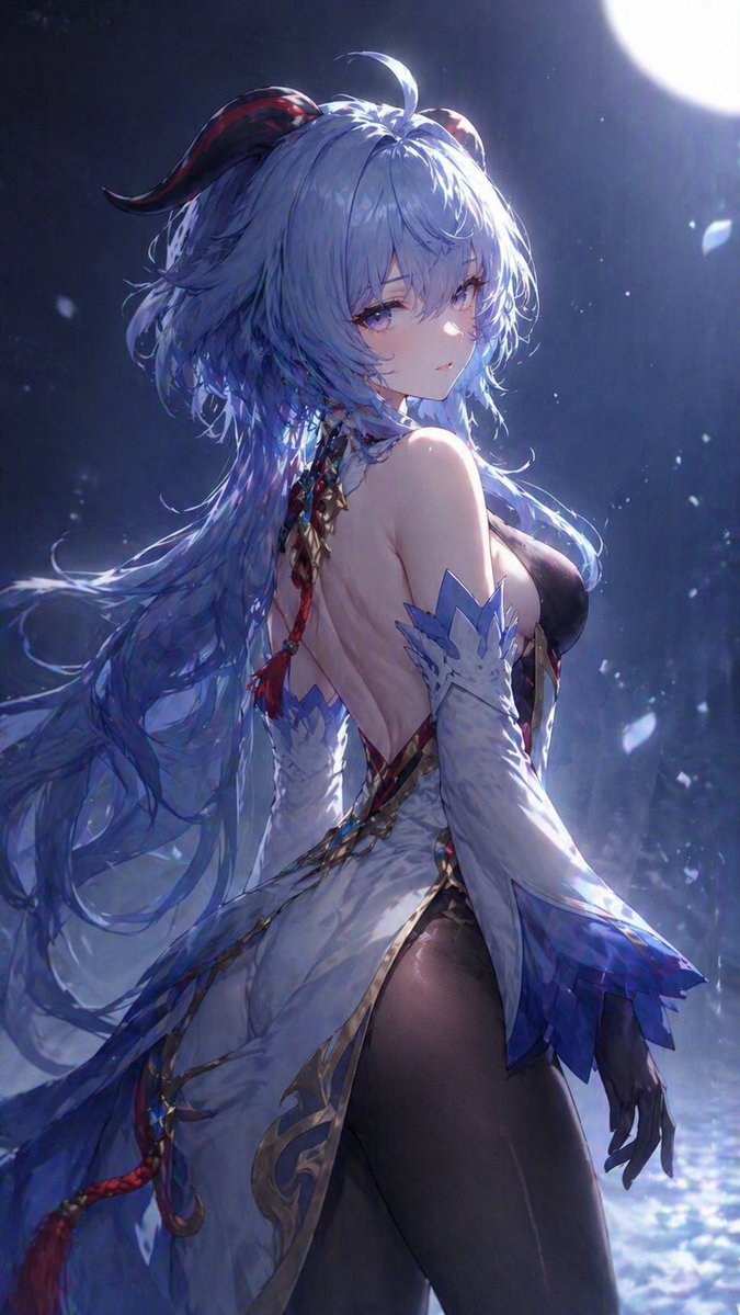 Ethereal Blue-Haired Fantasy Portrait，角色设计，人像、插画、角色，案例输出图 2