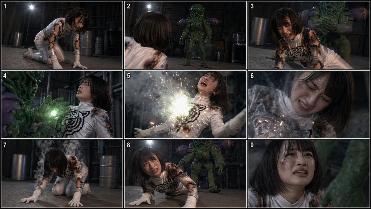 Superheroine Peril Storyboard Grid，角色设计，35mm、人像、电影感，案例输出图 1