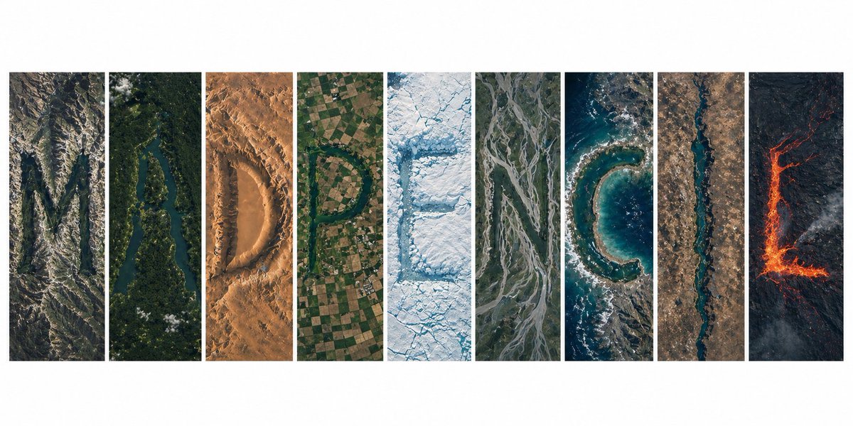 地形字体卫星视图 / Topography Typography Satellite View，海报与插画，时尚、海报、插画，案例输出图 1