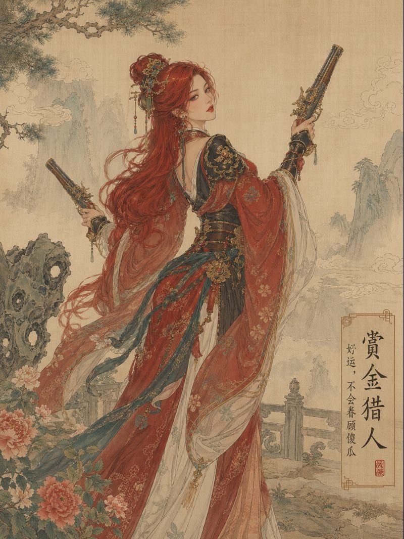 宋代风格的 League of Legends / League of Legends in Song Dynasty Style，角色设计，插画、角色、角色设计，案例输出图 3