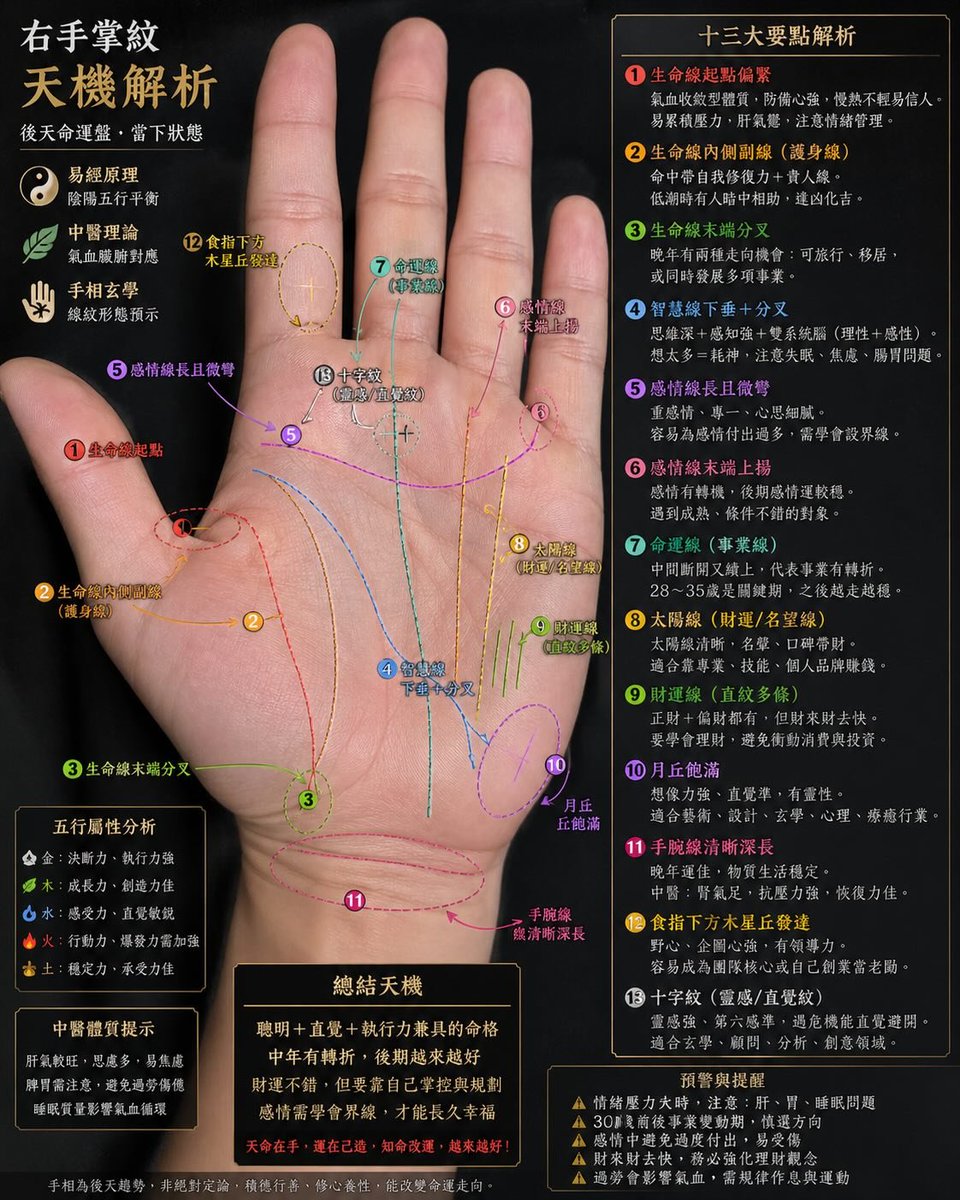 手相分析卡片生成器 / Palmistry Analysis Card Generator，人像与摄影，人像、信息图、人像与摄影，案例输出图 2
