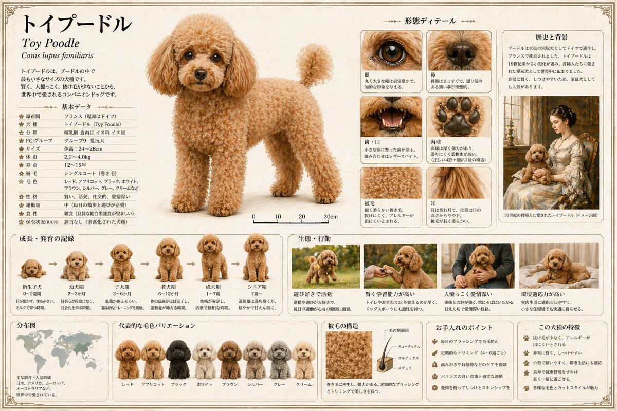 详细动物百科全书生成 / Detailed Animal Encyclopedia Generation，模型对比与社区，插画、角色、城市视觉，案例输出图 2