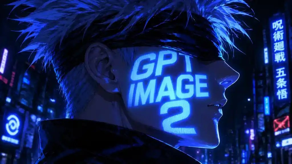 赛博朋克动漫肖像，面部带有霓虹文字 / Cyberpunk Anime Portrait with Neon Face Text，角色设计，霓虹、人像、电影感，案例输出图 1