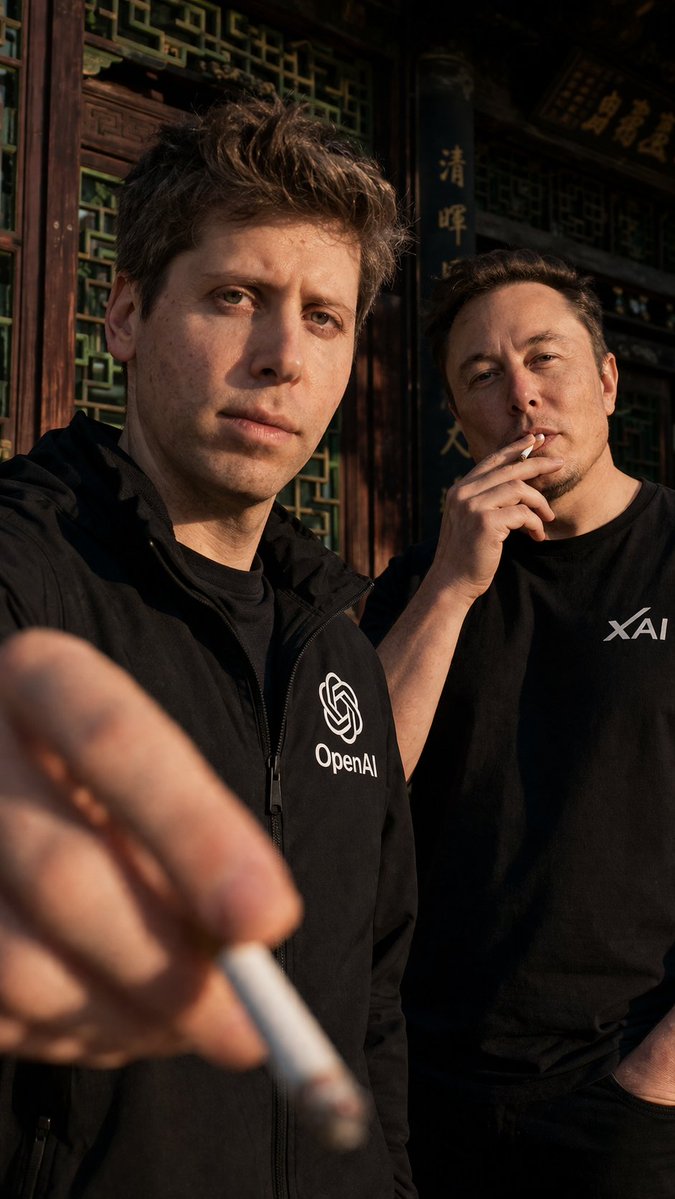 科技领袖电影感吸烟肖像 / Cinematic Tech Leaders Smoking Portrait，人像与摄影，人像、电影感、海报，案例输出图 1