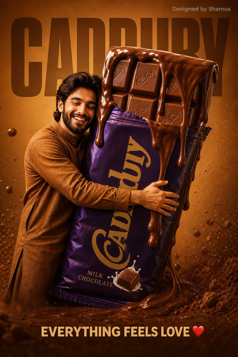 Chocolate Brand Advertisement Poster，人像与摄影，人像、海报、排版，案例输出图 1
