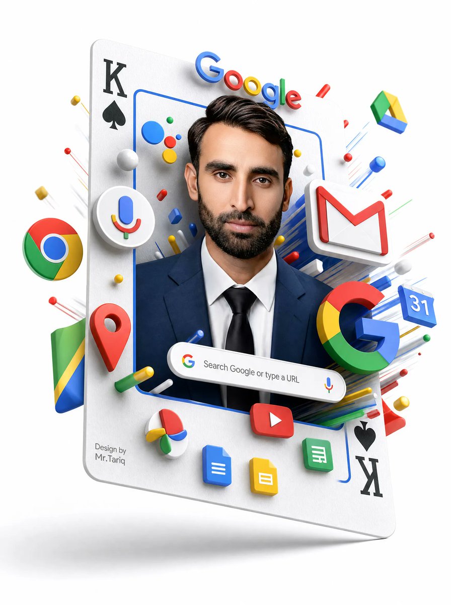Floating Google Services Portrait Poster，人像与摄影，人像、海报、角色，案例输出图 1