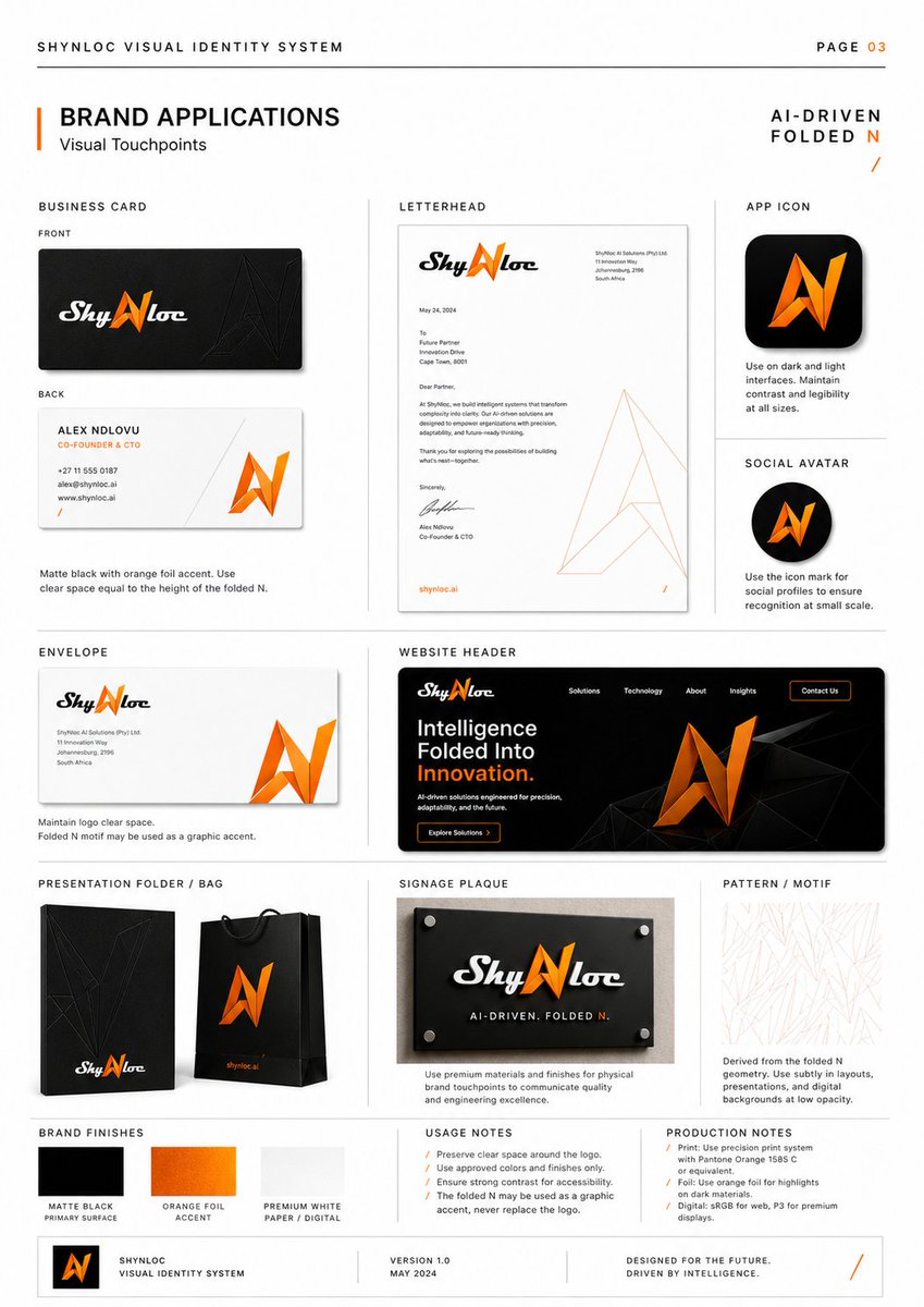 Shynloc Visual Identity Board，UI 与社交媒体截图，人像、时尚、UI，案例输出图 3