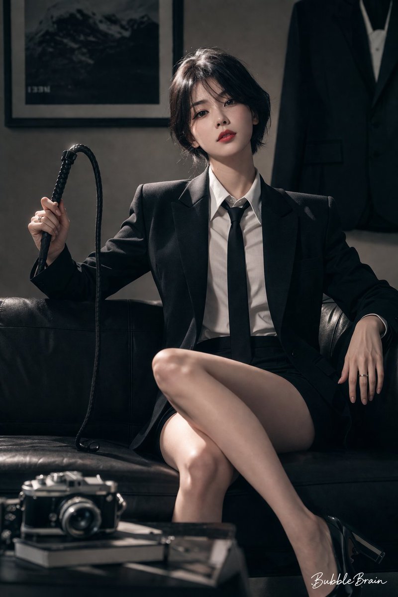 冷艳韩系偶像肖像 / Cool Beauty Korean Idol Portrait，人像与摄影，35mm、人像、电影感，案例输出图 1