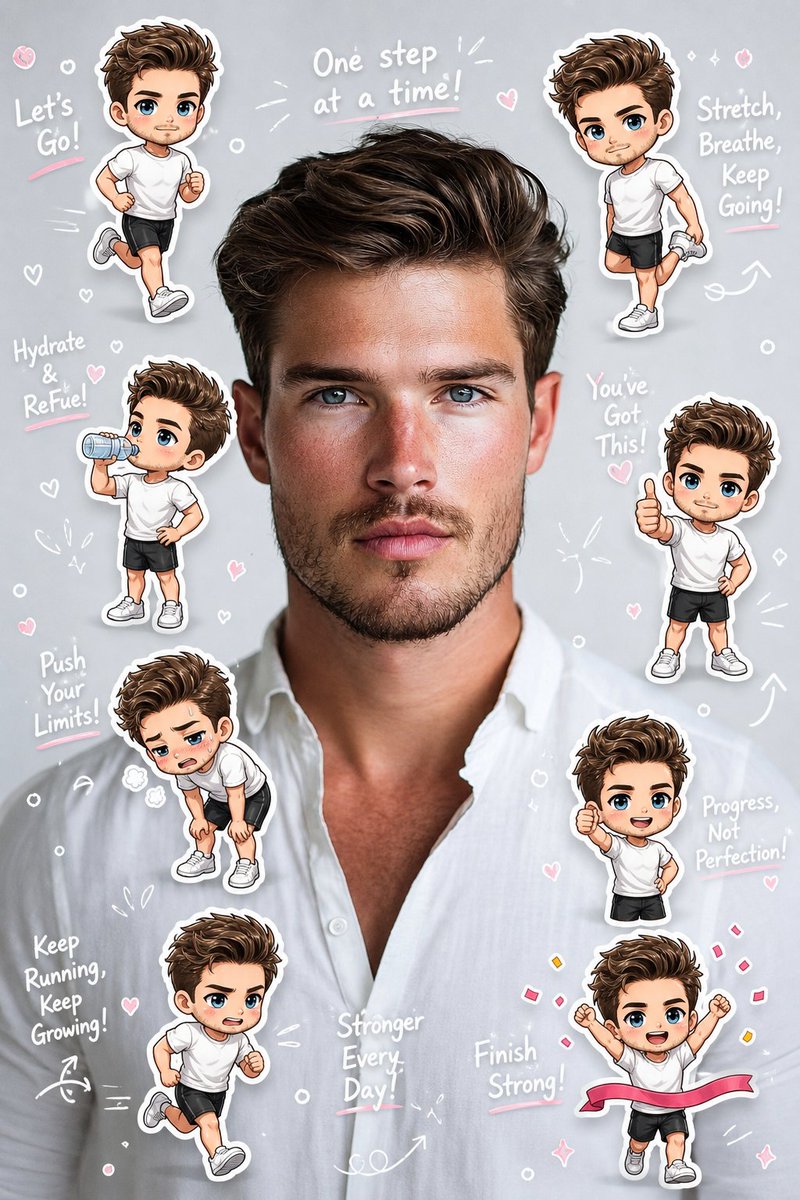 Q 版克隆贴纸日记 / Chibi Clone Sticker Diary，角色设计，插画、角色、二次元，案例输出图 2