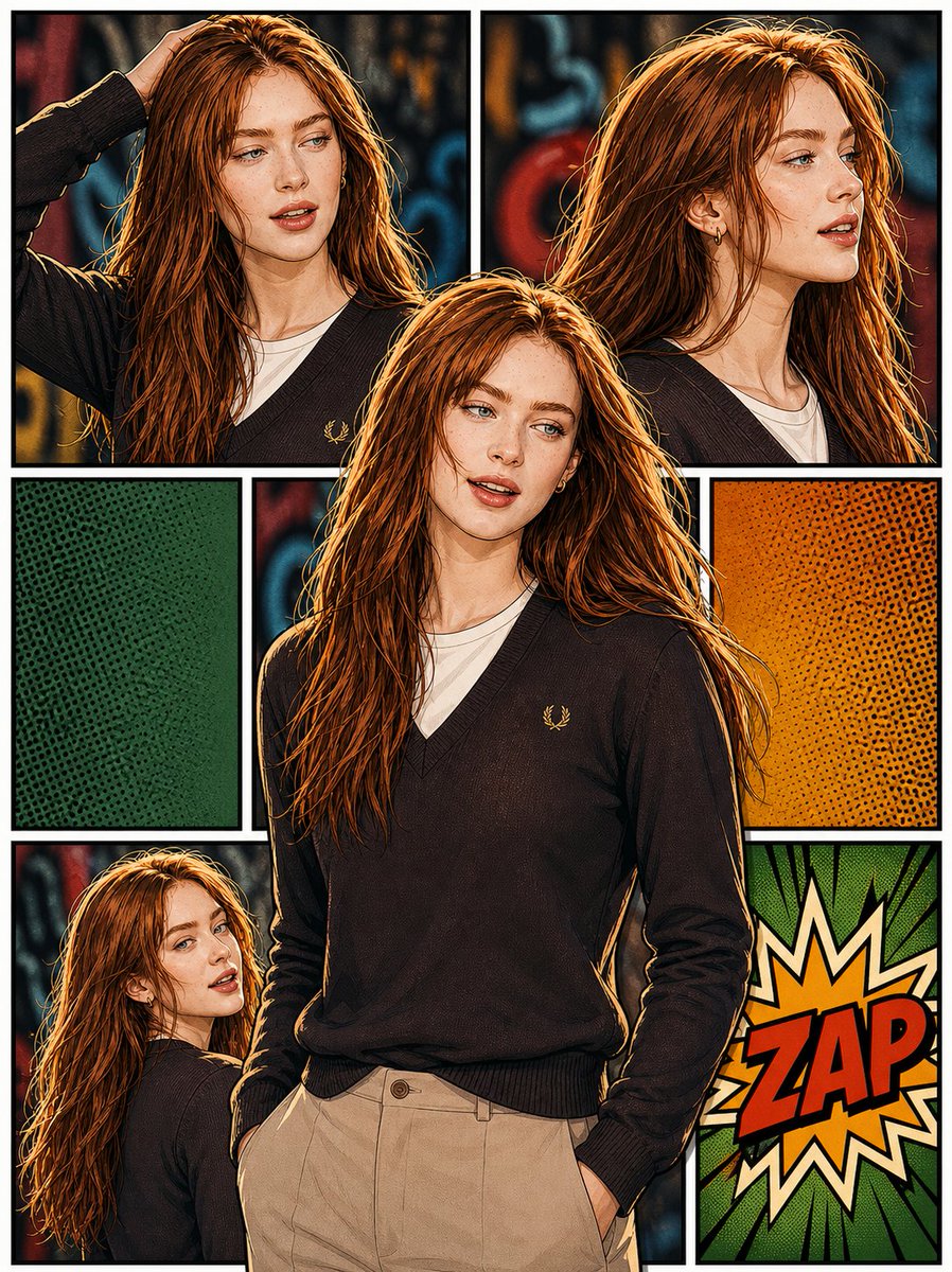 3D 波普艺术漫画网格 / 3D Pop-Art Comic Grid，角色设计，人像、电影感、插画，案例输出图 3
