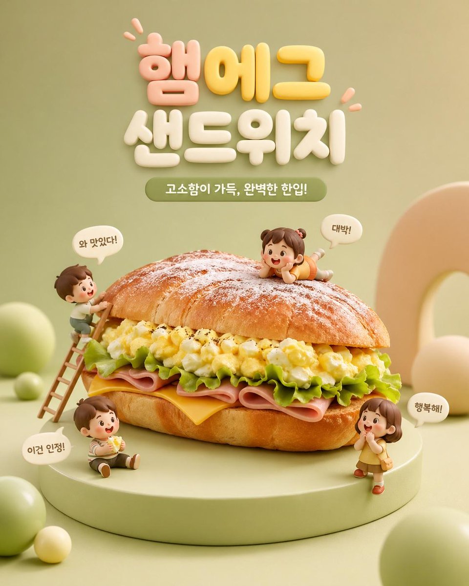 3D Q 版美食广告场景 / 3D Chibi Food Advertisement Scene，角色设计，海报、角色、二次元，案例输出图 1