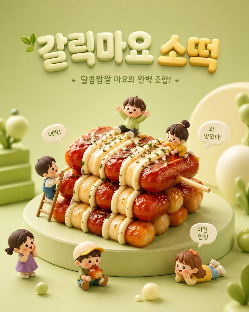 3D Q 版美食广告场景 / 3D Chibi Food Advertisement Scene，角色设计，海报、角色、二次元，案例输出图 2