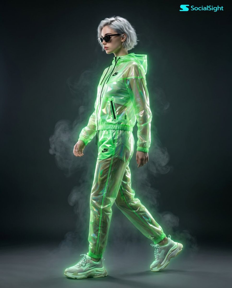 赛博朋克未来主义时尚大片 / Cyberpunk Futuristic Fashion Editorial，人像与摄影，霓虹、人像、电影感，案例输出图 1