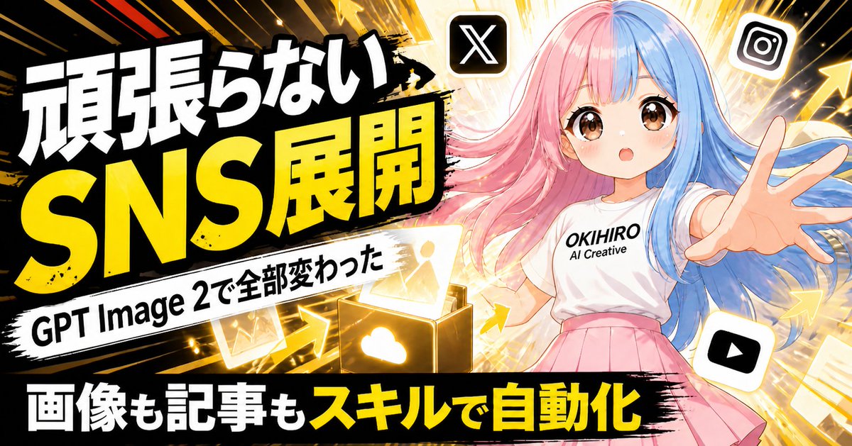 日本 SNS 自动化缩略图 / Japanese SNS Automation Thumbnail，角色设计，海报、插画、截图，案例输出图 1