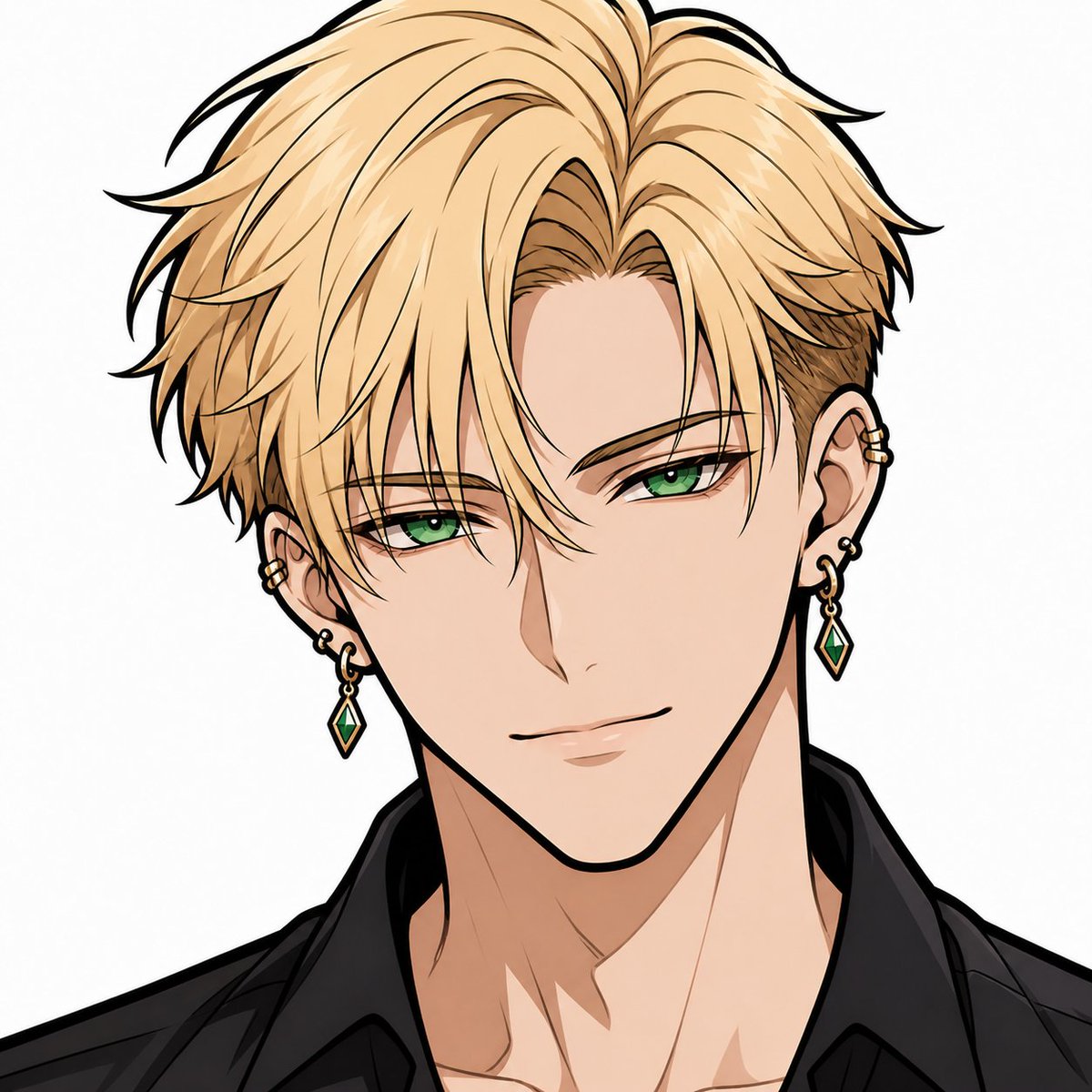 无脸金发动漫头像 / Faceless Blond Anime Icon，角色设计，人像、时尚、角色，案例输出图 1
