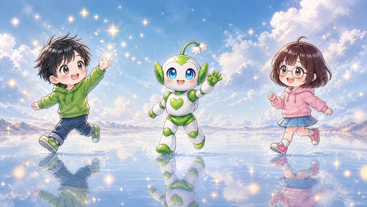 气泡水上的 Q 版小伙伴 / Chibi Friends on Sparkling Water，角色设计，插画、角色、二次元，案例输出图 1