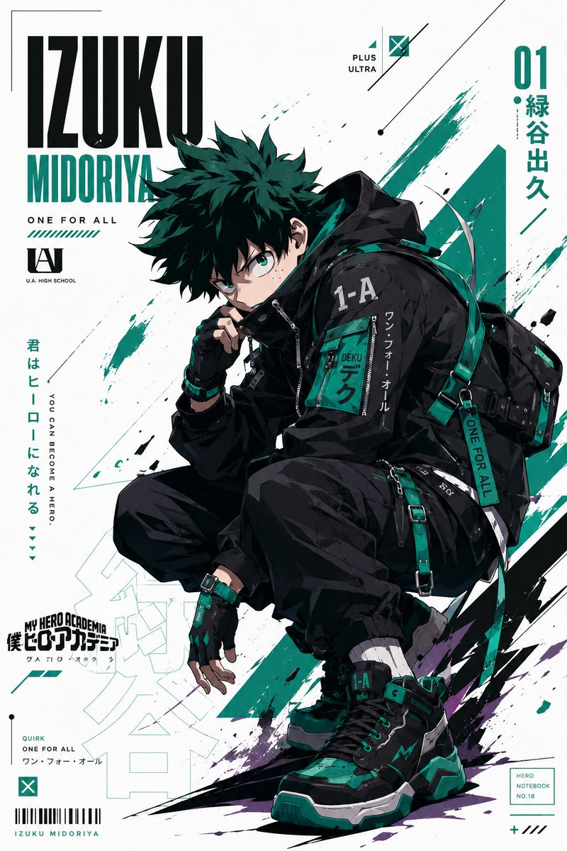 动漫机能风角色海报 / Anime Techwear Character Poster，UI 与社交媒体截图，人像、电影感、时尚，案例输出图 2