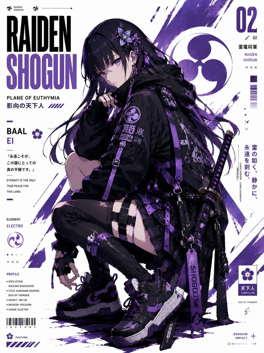 动漫机能风角色海报 / Anime Techwear Character Poster，UI 与社交媒体截图，人像、电影感、时尚，案例输出图 3