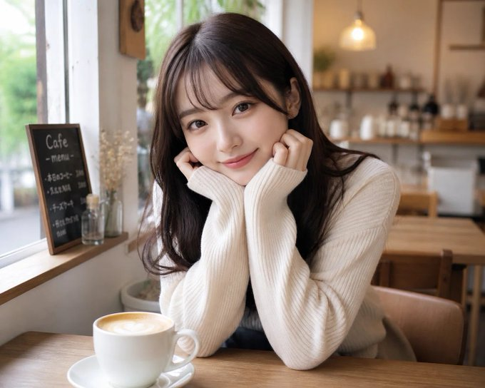 咖啡馆里的日本女性 / Japanese Woman in Cafe，人像与摄影，人像、人像与摄影，案例输出图 1
