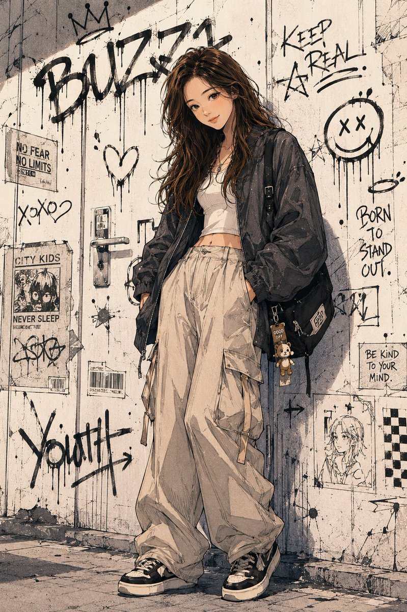 都市少年漫画风格肖像 / Urban Shonen Manga Portrait，角色设计，人像、电影感、时尚，案例输出图 3