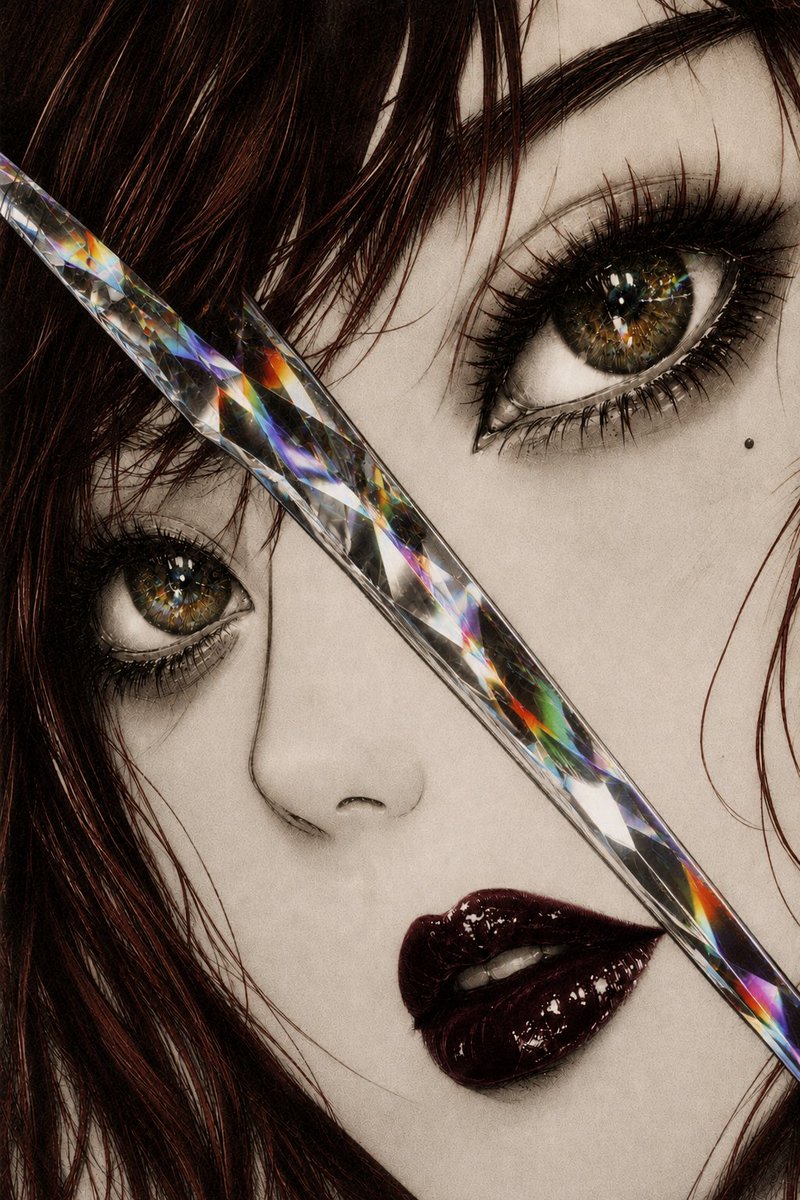 虹彩玻璃哥特美学肖像 / Iridescent Glass Gothic Beauty Portrait，人像与摄影，人像、时尚、竖版，案例输出图 2