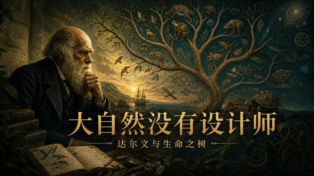 Darwin Tree of Life 播客封面 / Darwin Tree of Life Podcast Cover，人像与摄影，人像、电影感、海报，案例输出图 1