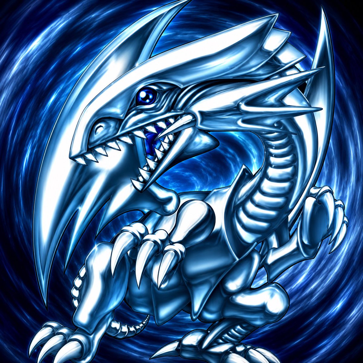 青眼白龙漩涡艺术 / Blue-Eyes White Dragon Vortex Art，角色设计，插画、角色、二次元，案例输出图 1