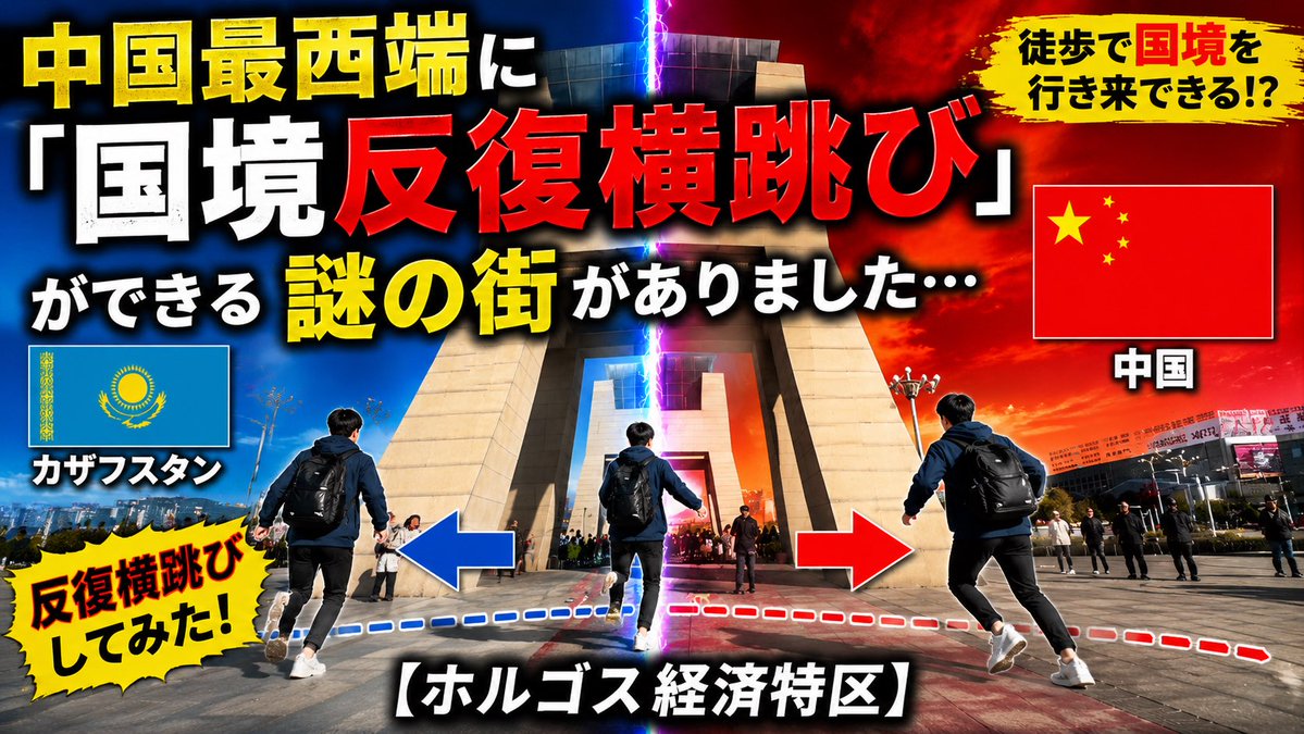 极具冲击力的边境穿越 YouTube 缩略图 / Dramatic Border Jump YouTube Thumbnail,人像与摄影,人像、电影感、海报,案例输出图 1