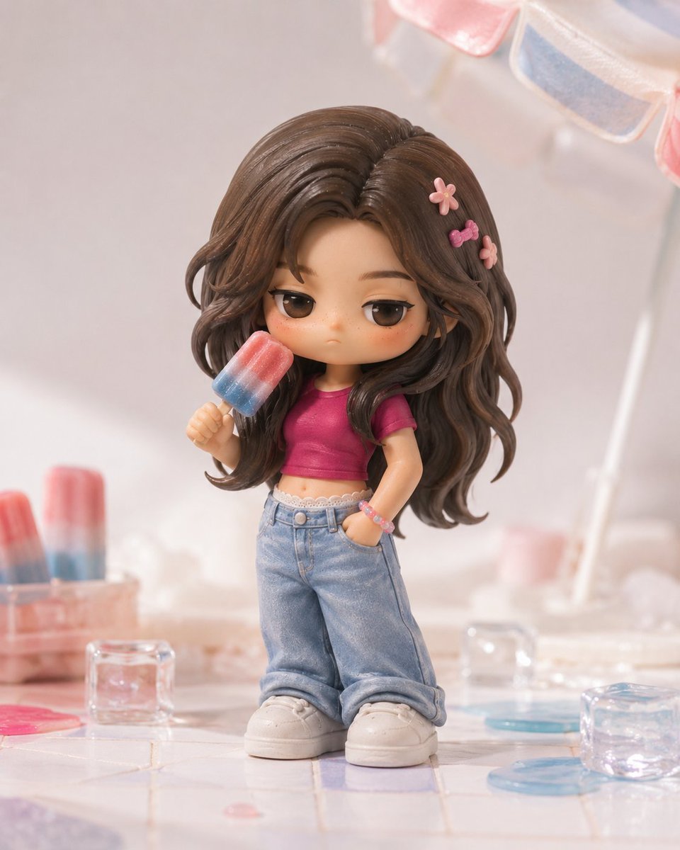 Pop Mart Hirono 风格定制人偶提示词 / Pop Mart Hirono Style Custom Figure Prompt,角色设计,海报、插画、角色,案例输出图 1