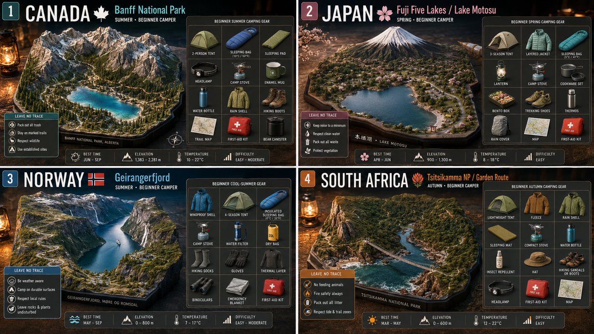 新手露营信息图模板 / Beginner Camping Infographic Template,海报与插画,海报、插画、城市视觉,案例输出图 1