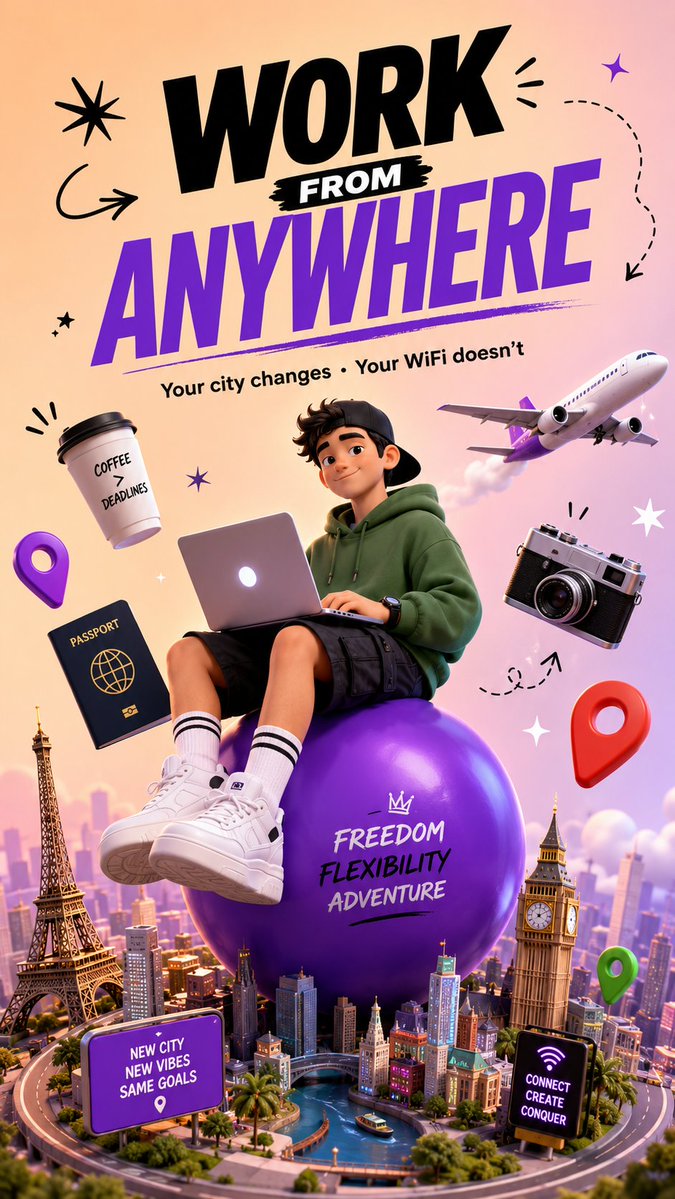 城市游民生活方式海报 / Urban Nomad Lifestyle Poster,角色设计,海报、插画、角色,案例输出图 1