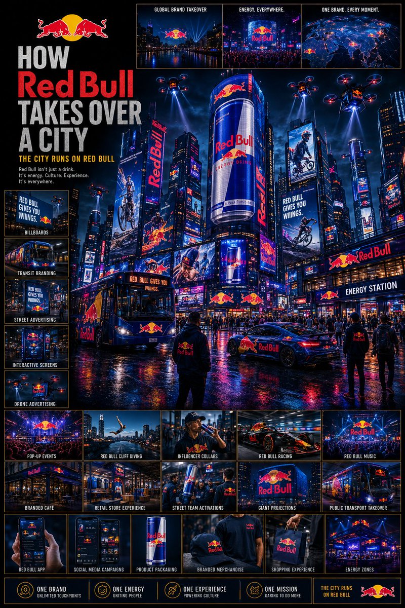 电影级品牌城市霸屏海报 / Cinematic Brand City Takeover Poster，UI 与社交媒体截图，电影感、时尚、海报，案例输出图 1