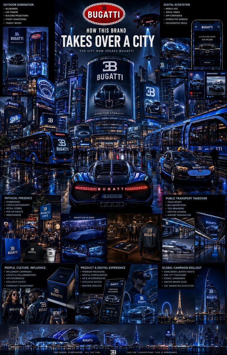 电影级品牌城市霸屏海报 / Cinematic Brand City Takeover Poster，UI 与社交媒体截图，电影感、时尚、海报，案例输出图 4