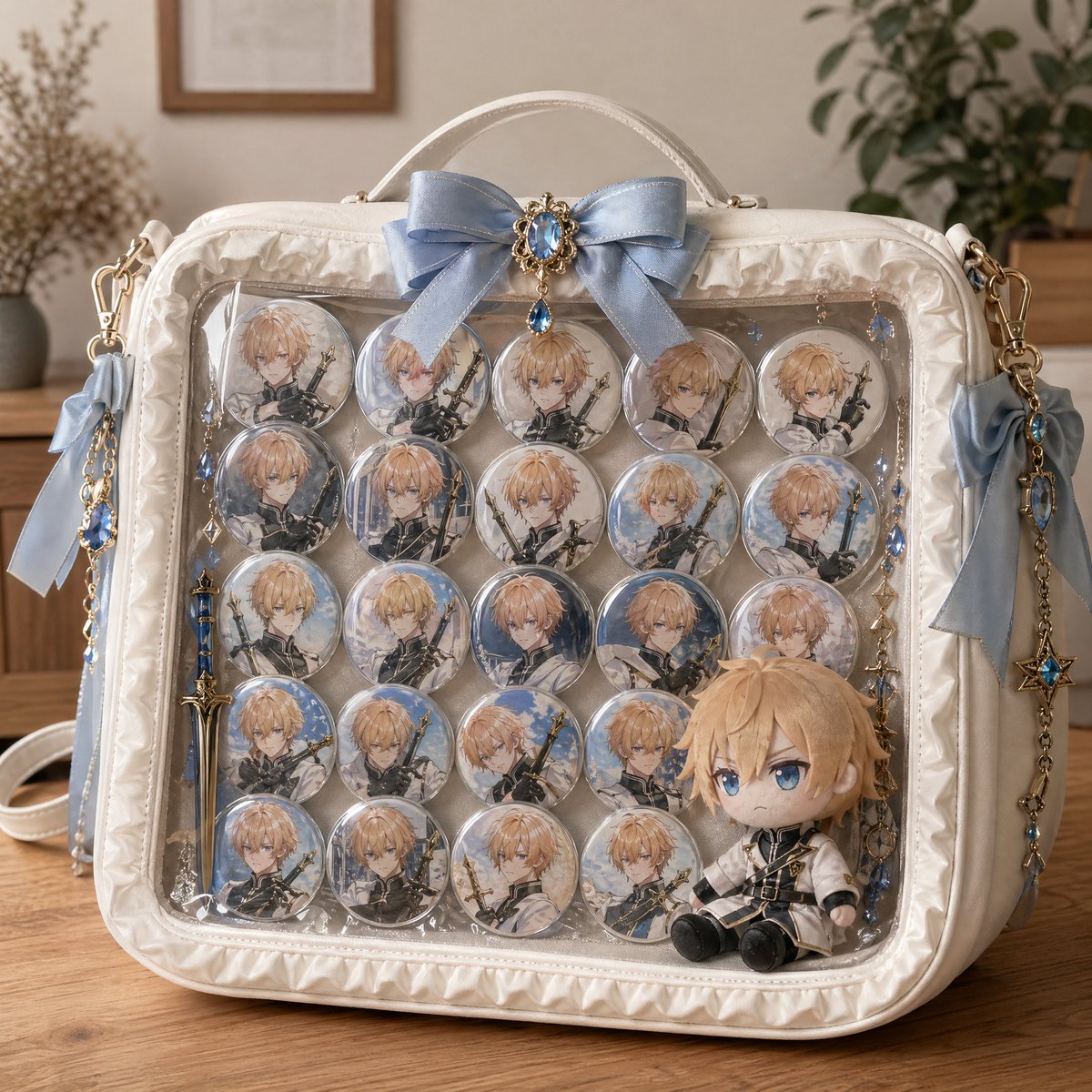 动漫痛包 (Ita-bag) 效果图生成 / Anime Ita-bag Mockup，UI 与社交媒体截图，UI、截图、角色，案例输出图 2