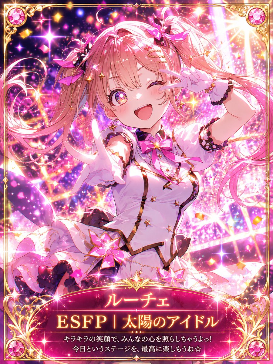 MBTI 奇幻卡牌：ESFP 表演者 / MBTI Fantasy Card: ESFP Entertainer，人像与摄影，人像、角色、人像与摄影，案例输出图 1