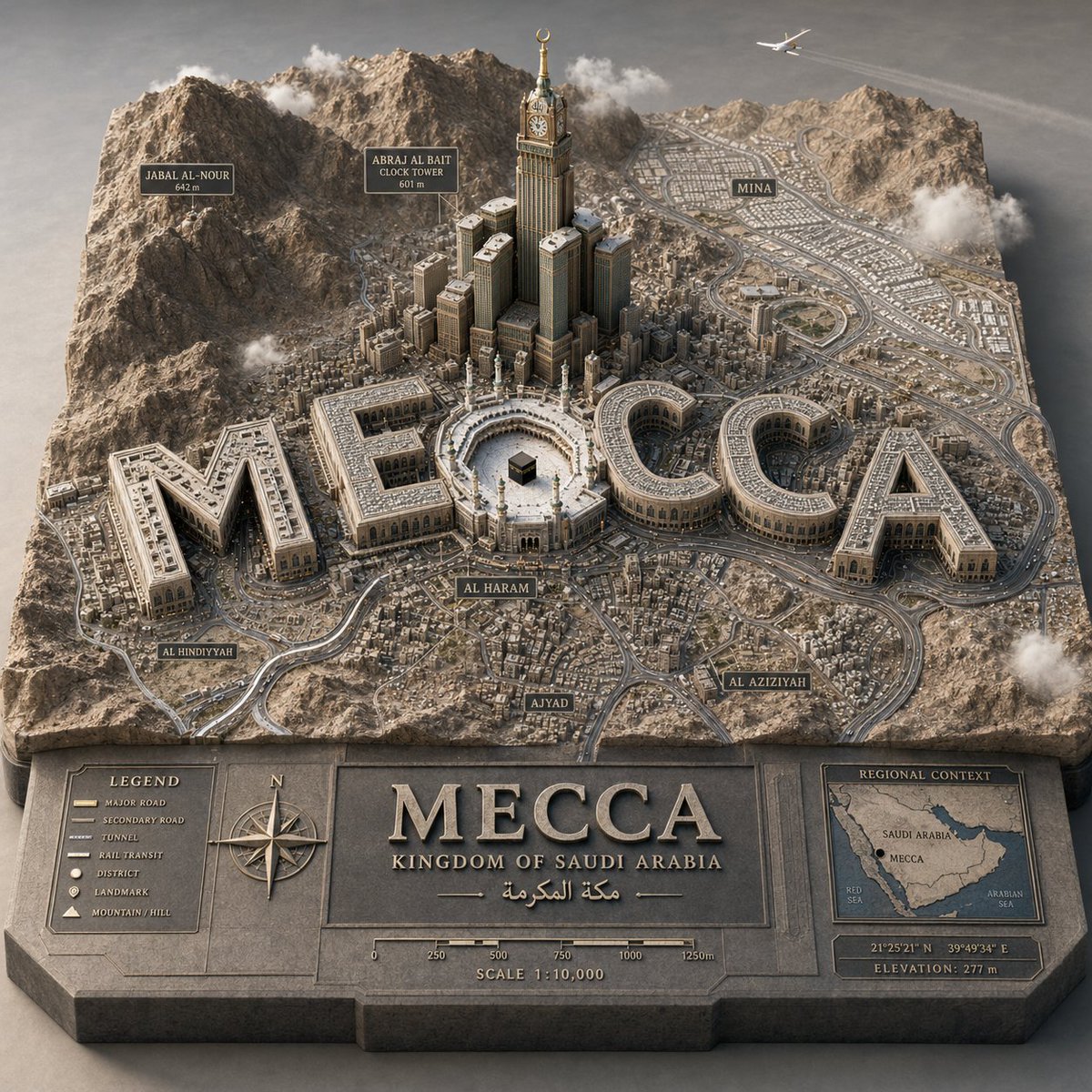 3D 地图城市立体模型 / 3D Cartographic City Diorama,海报与插画,海报、插画、城市视觉,案例输出图 1